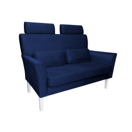 Sofa DENVER 2-osobowa granatowa - nogi białe