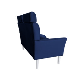 Sofa DENVER 2-osobowa granatowa - nogi białe