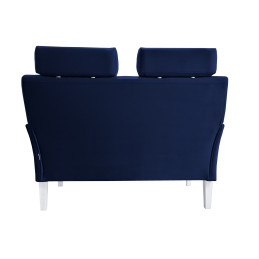 Sofa DENVER 2-osobowa granatowa - nogi białe
