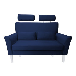 Sofa DENVER 2-osobowa granatowa - nogi białe