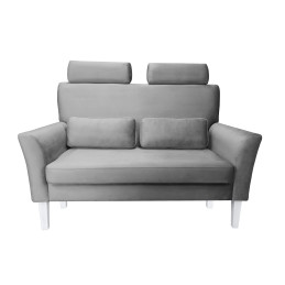 Sofa DENVER szara z białymi nogami MG17