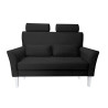 Sofa DENVER nogi białe - czarny velvet