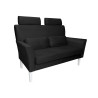 Sofa DENVER nogi białe - czarny velvet