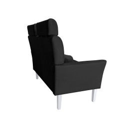 Sofa DENVER nogi białe - czarny velvet