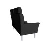 Sofa DENVER nogi białe - czarny velvet