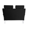 Sofa DENVER nogi białe - czarny velvet
