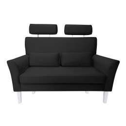 Sofa DENVER nogi białe - czarny velvet