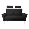 Sofa DENVER nogi białe - czarny velvet