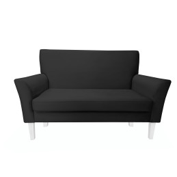 Sofa DENVER nogi białe - czarny velvet