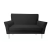 Sofa DENVER nogi białe - czarny velvet