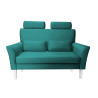 Sofa DENVER 2-os. turkus, nogi białe MG20