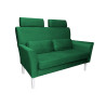 Sofa DENVER nogi białe - zieleń butelkowa