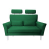 Sofa DENVER nogi białe - zieleń butelkowa