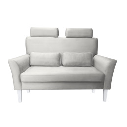 Sofa DENVER jasny szary z białymi nogami