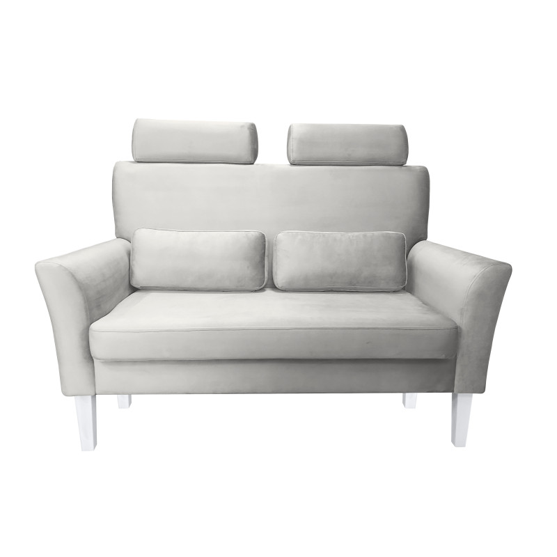 Sofa DENVER jasny szary z białymi nogami