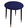 Taboret TRIX D4 granatowy na czarno-złotej podstawie – elegancja