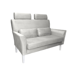 Sofa DENVER jasny szary z białymi nogami