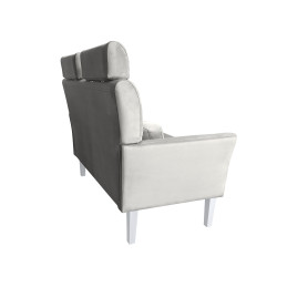 Sofa DENVER jasny szary z białymi nogami