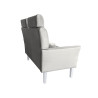 Sofa DENVER jasny szary z białymi nogami