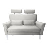Sofa DENVER jasny szary z białymi nogami