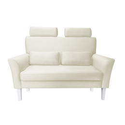 Sofa DENVER kremowa z białymi nogami MG50