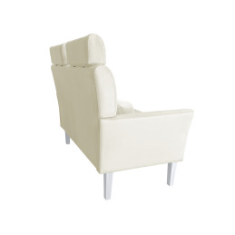 Sofa DENVER kremowa z białymi nogami MG50