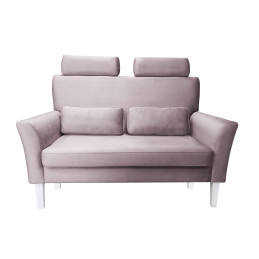 Sofa DENVER 2-osobowa - nogi białe, velvet