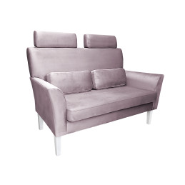 Sofa DENVER 2-osobowa - nogi białe, velvet