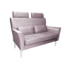 Sofa DENVER 2-osobowa - nogi białe, velvet