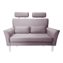 Sofa DENVER 2-osobowa - nogi białe, velvet