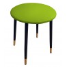 Taboret TRIX D5 limonka na czarno-złotej podstawie – elegancja