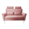 Sofa DENVER 2-os. nogi białe, velvet róż indyjski