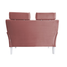 Sofa DENVER 2-os. nogi białe, velvet róż indyjski