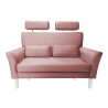 Sofa DENVER 2-os. nogi białe, velvet róż indyjski