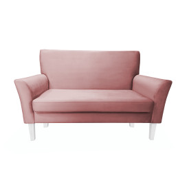 Sofa DENVER 2-os. nogi białe, velvet róż indyjski
