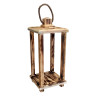 copy of Lampion drewniany latarnia 38cm uchwyt baza pod stroik dekoracja opalany