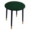 Taboret TRIX D6 zielony na czarno-złotej podstawie – styl i komfort