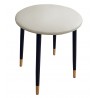 Taboret TRIX D18 wanilia na czarno-złotej podstawie – styl
