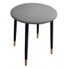 Taboret TRIX D22 jasny szary na czarno-złotej podstawie
