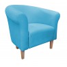 Fotel Milo Mikrofaza 14 niebieski buk – elegancja