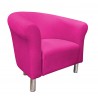 Fotel Milo Mikrofaza 10 różowy chrom – styl i wygoda