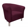Fotel Milo Mikrofaza 11 fioletowy chrom – elegancja