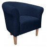 Fotel Milo Mikrofaza 16 granatowy buk – elegancja