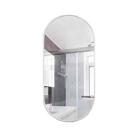 Lustro Elipsa 75x40 cm srebrne owalne