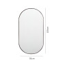 Lustro Elipsa 100x50cm srebrne ścienne owalne łazienkowe do salonu sypialni loftowe Industrialne minimalistyczne