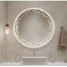 Lustro LED FI50 J02 – okrągłe łazienkowe piaskowane z LED