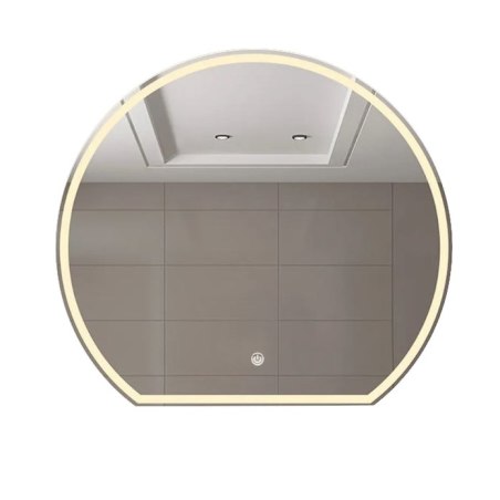 Lustro LED 60cm z piaskowanym wzorem i włącznikiem dotykowym