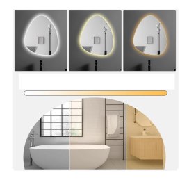 Lustro LED 40x60 S01 – łazienkowe z podświetleniem dotykowe