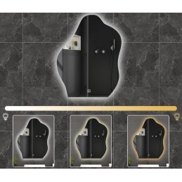 Lustro LED 50x70 YU01 – łazienkowe z podświetleniem dotykowe