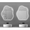 LUSTRO LED 50x70 YU01 WŁĄCZNIK DOTYKOWY PIASKOWANE ŁAZIENKOWE Z PODŚWIETLENIEM